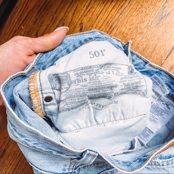 Levi’s 501 premium cut off high rise shorts sz25 - Picture 12 of 15